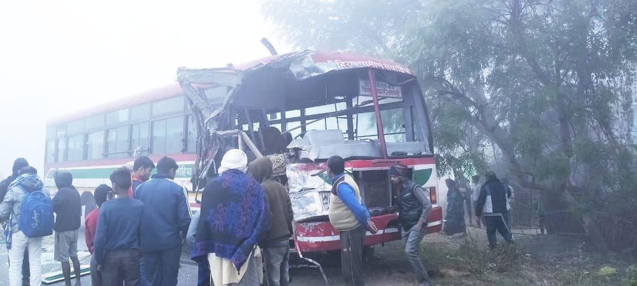 12 injured in roadways bus and truck collision