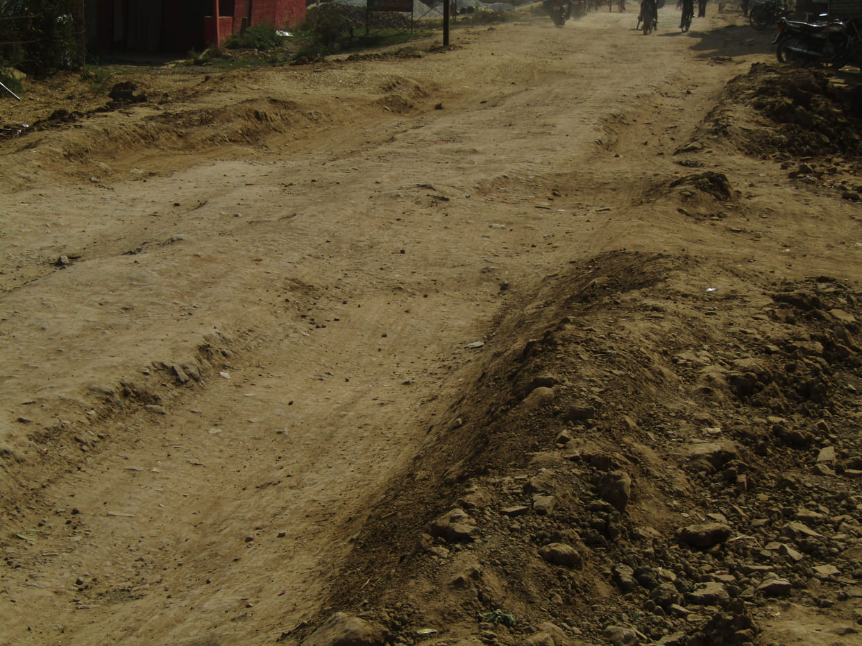 Road repair did not start even after getting money