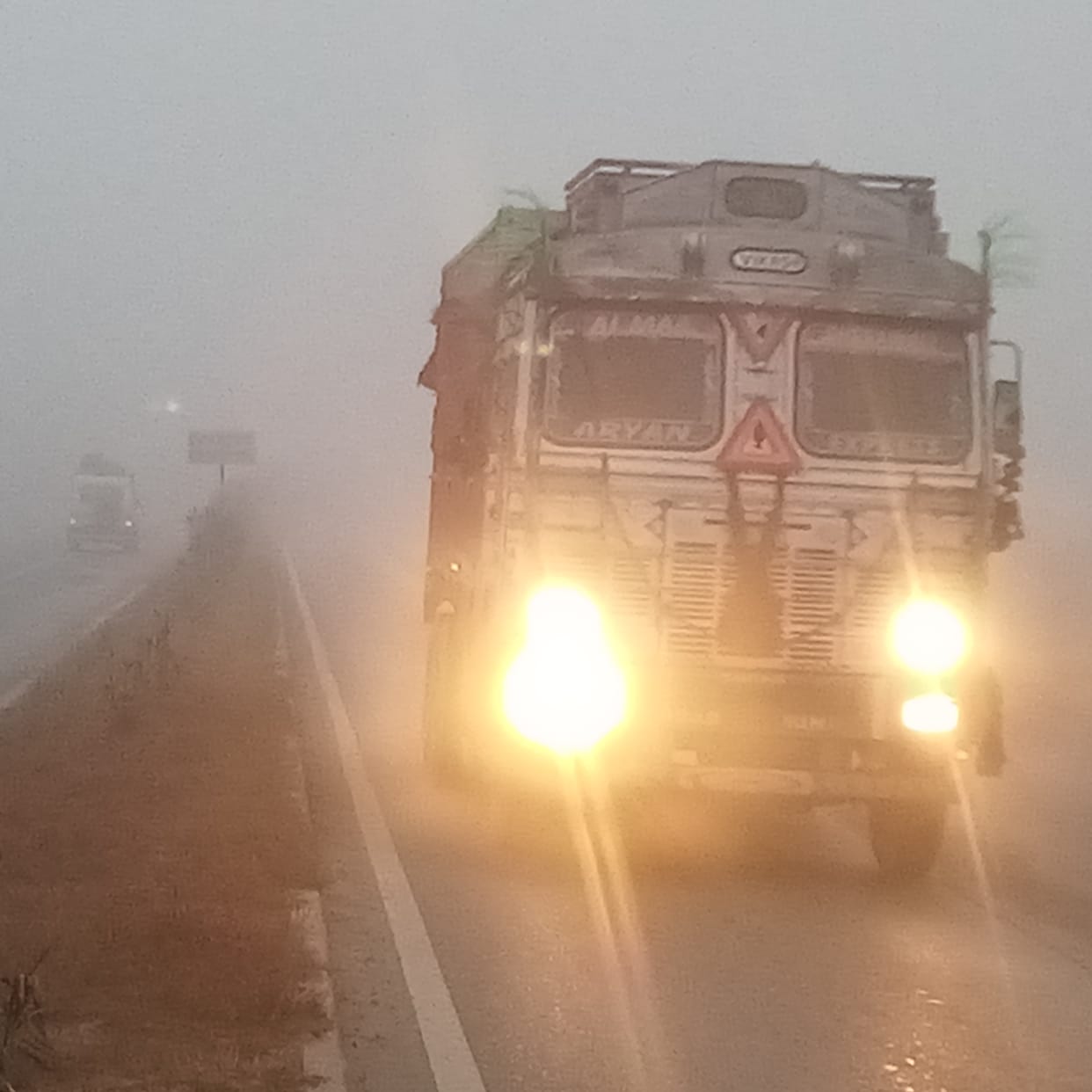 Stretch of fog after minimum temperature, melting increased