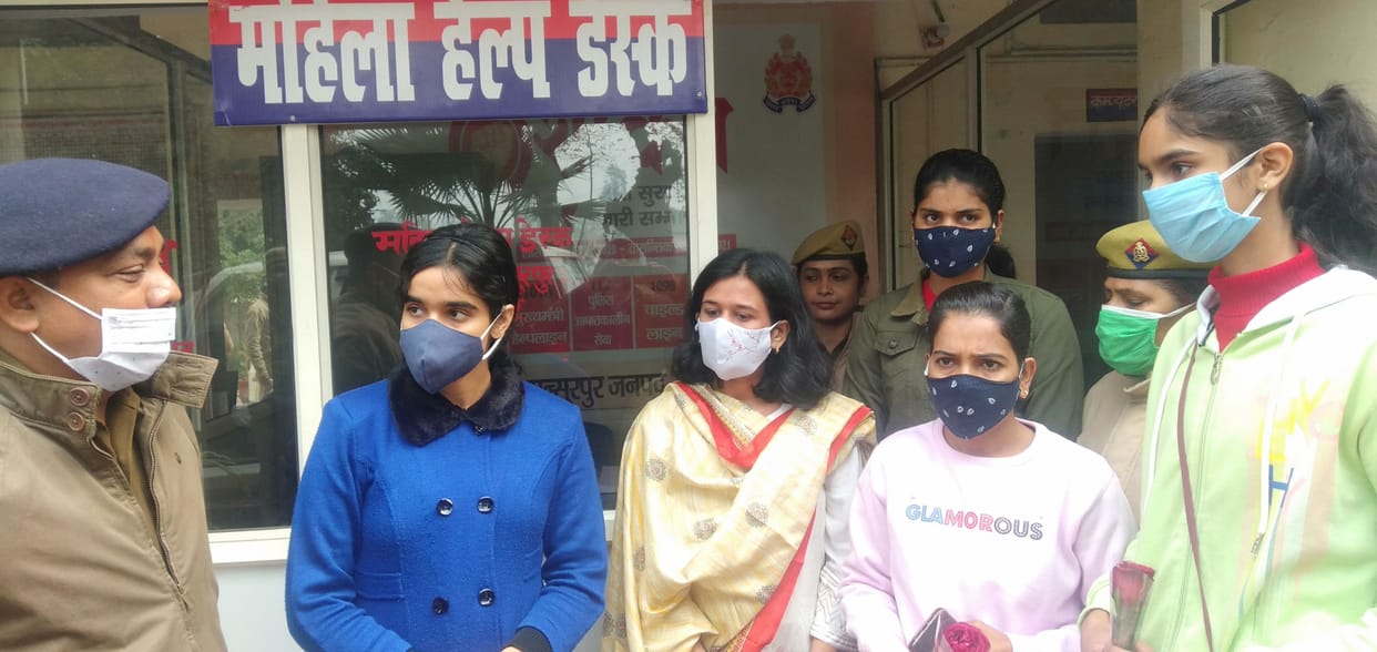 Girls were honored in Mansoorpur