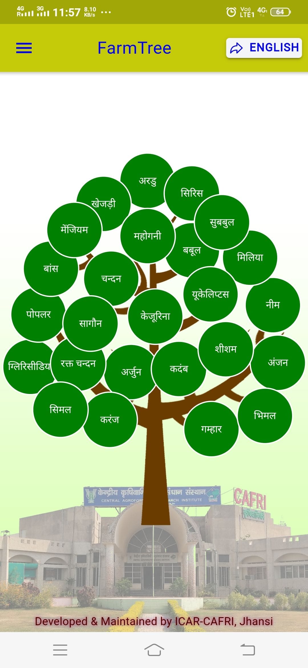 Tree information will be get from Farm tree