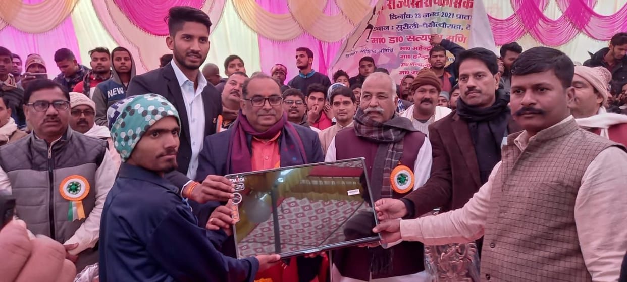Virender Yadav of Varanasi wins the race