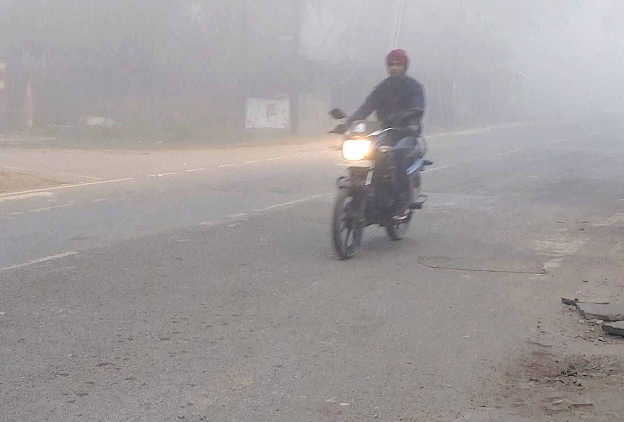 Icy winds increased fog with fog