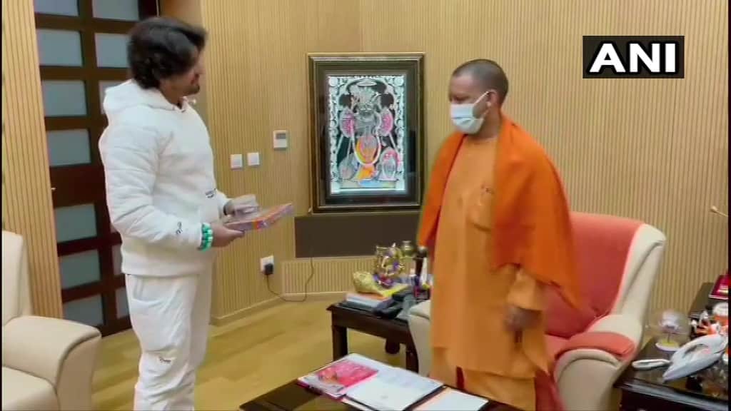 Singer Sonu Nigam met Uttar Pradesh CM Yogi Adityanath today in Lucknow