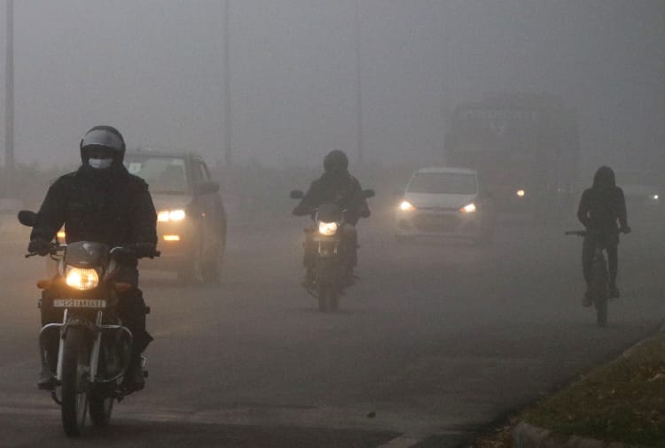 chandigarh : Temperature drop due to fog 