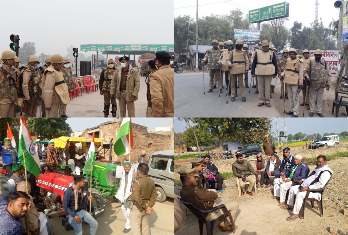 farmers protest updates police pac deployed on Yamuna Expressway and highway in agra