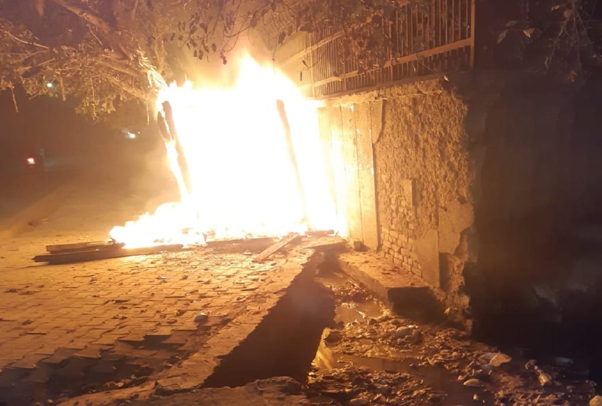 One community burnt shops amid communal tension in ghaziabad