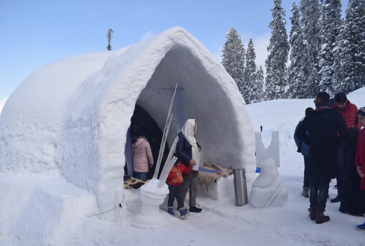 Igloo cafe of Gulmarg open for all becomes center of attraction tourist excited see photos