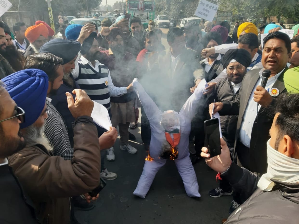 Medical practitioners protest against central government in Muktsar