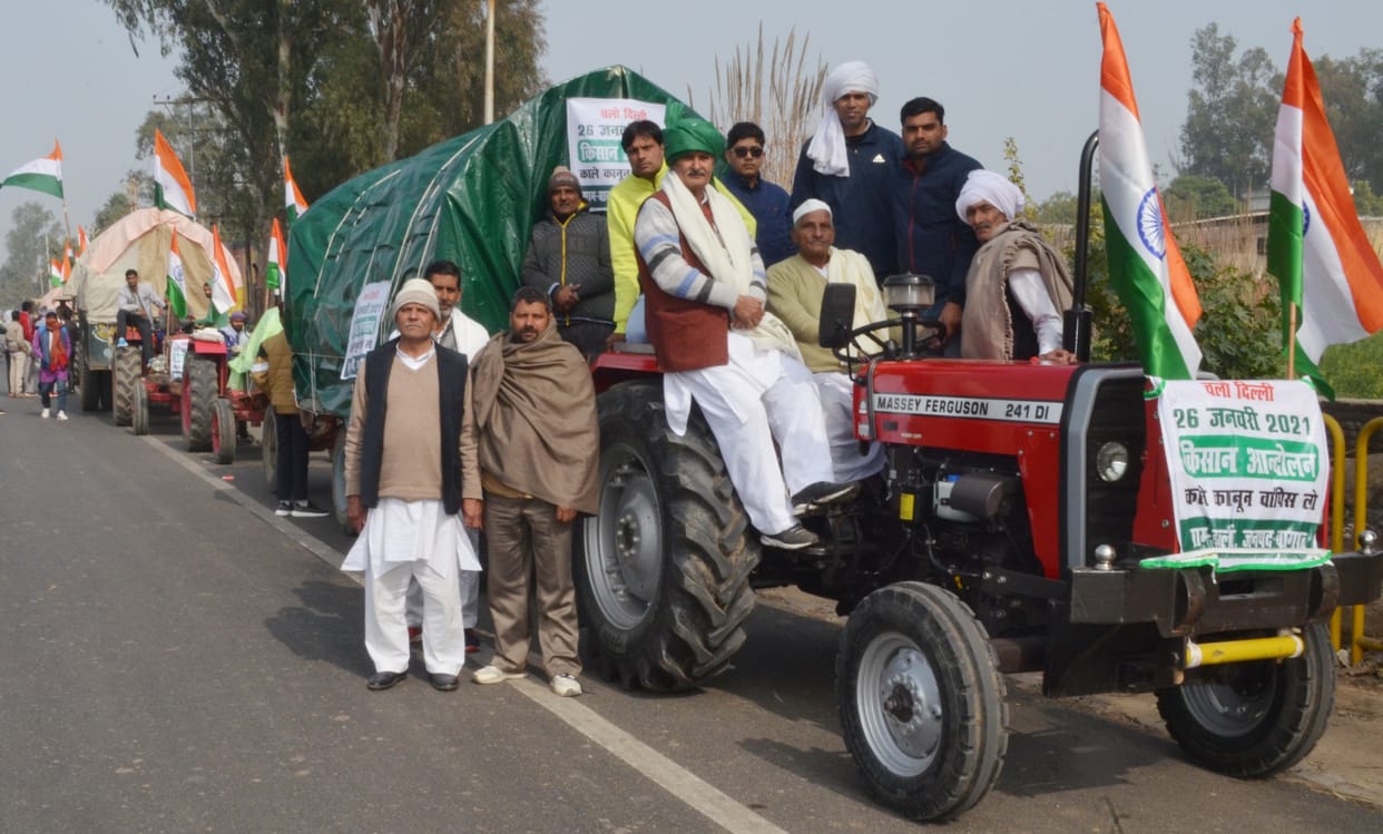 Farmers took to the streets in protest against agricultural laws, jammed all day