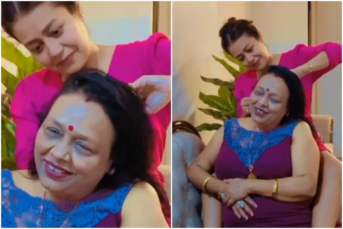 Video Neha Kakkar gives head oil massage to her mother and wrote Mumma ki seva