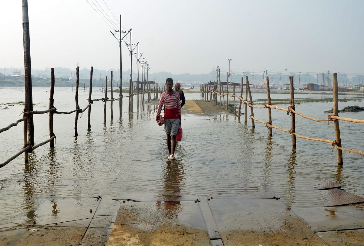 Prayagraj magh mela: The fast current of Ganga increased the concern of saints and Kalpavis