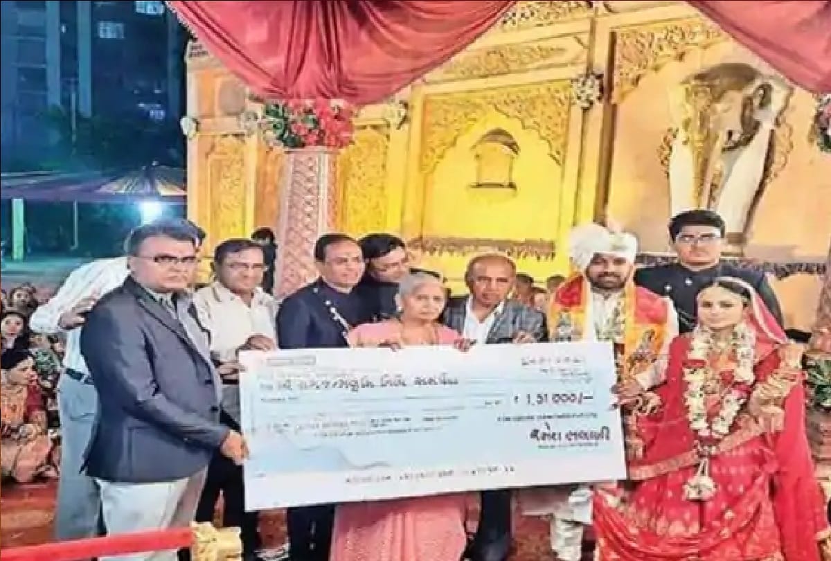 Surat bride drashti donate one and half lakh rupees of her kanyadaan for ayodhya ram temple