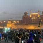 लाल किले पर शाम का हाल