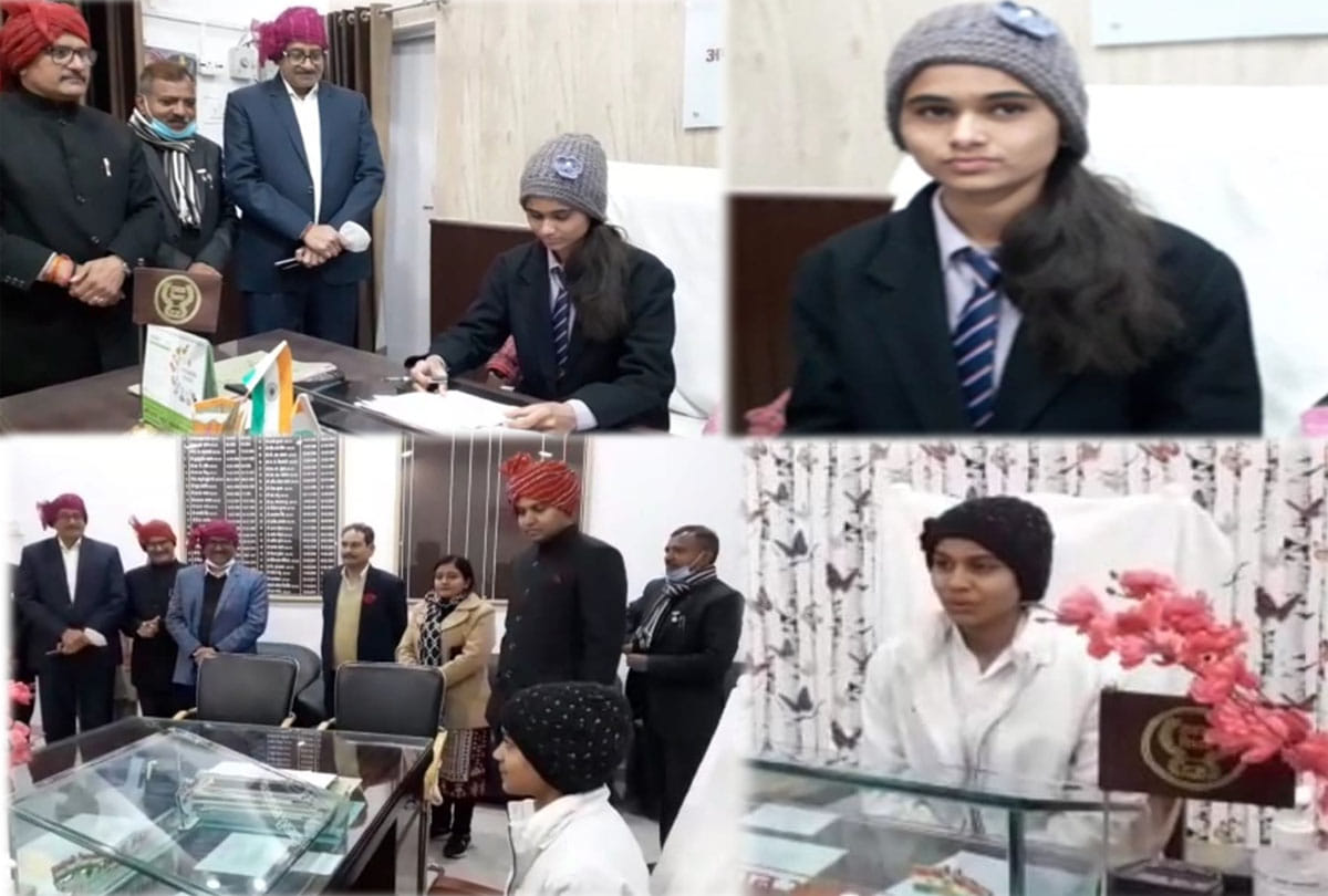 Rinke DM and anshika become ADM of a Day in jalaun