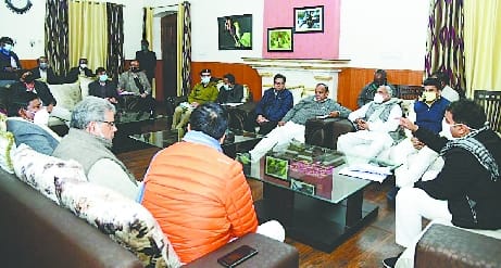 Meeting with core committee, Panchayat election preparation feedback taken