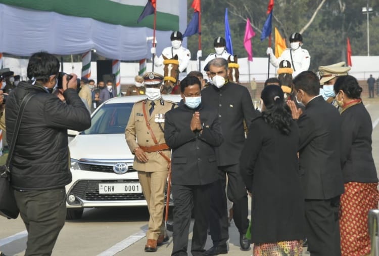 Republic Day 2021 : IAS Manoj Parida hoisted flag in Chandigarh