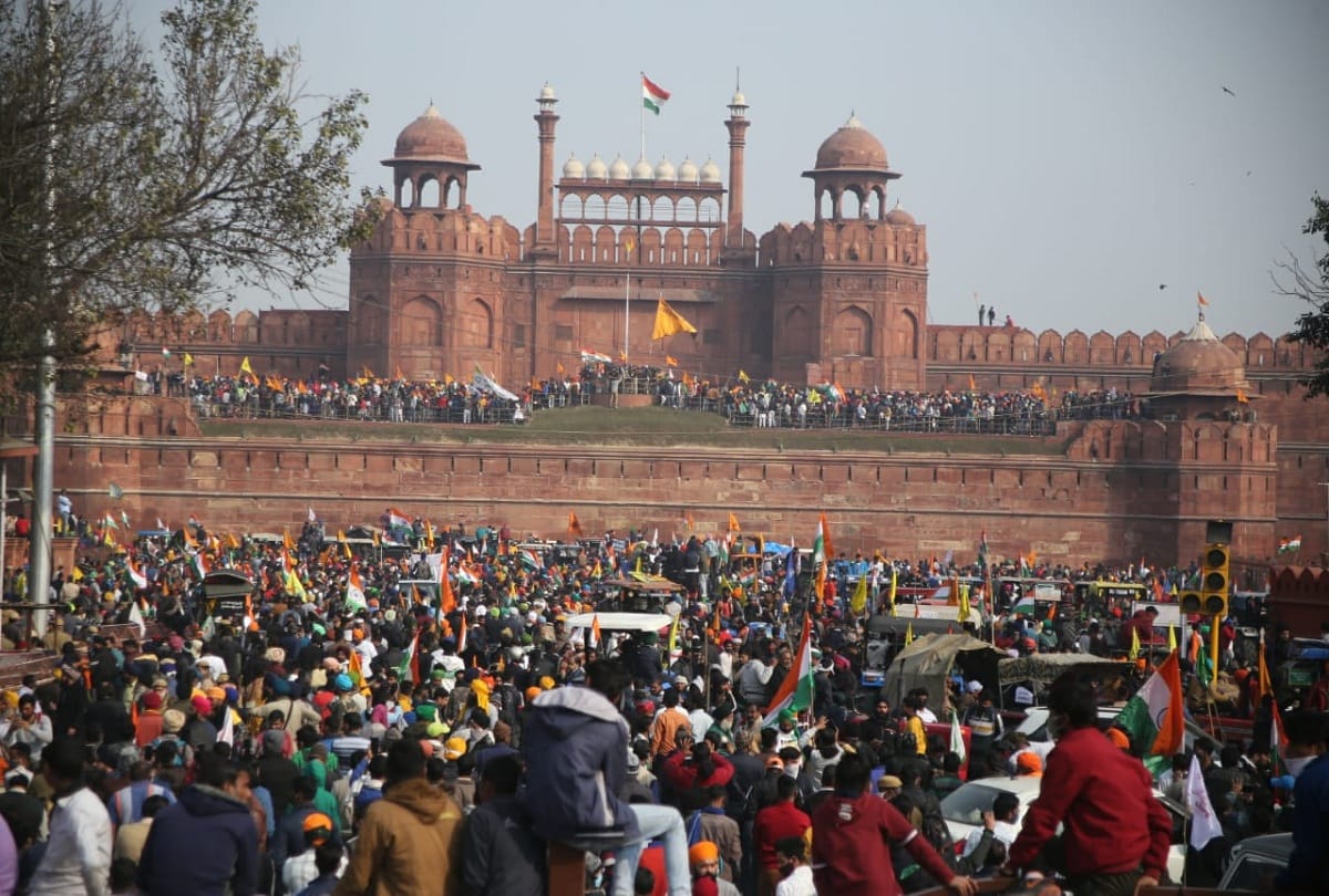 Kisan Tractor Rally Vs Anarchy: How the rally started and how violence took place, live reports of Amar Ujala