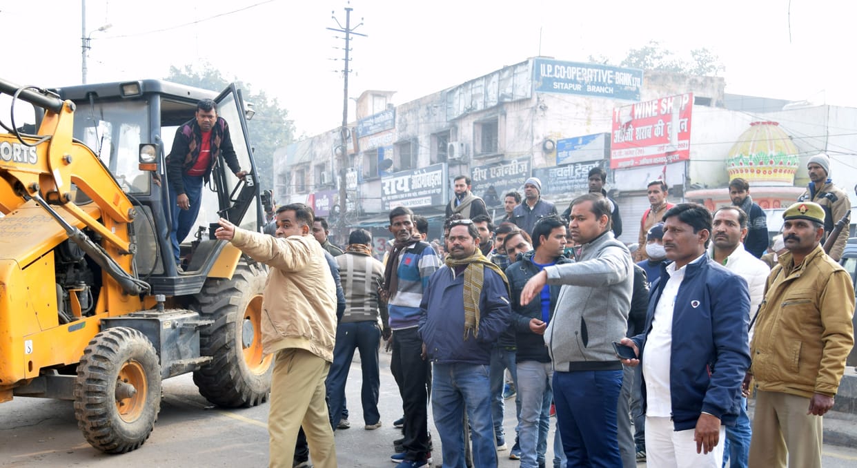 Bulldozers thunder on encroachment