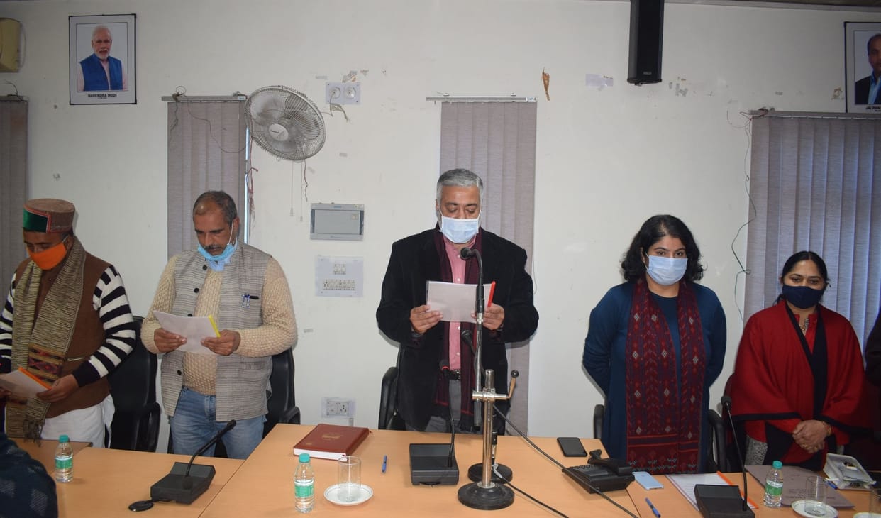 oath cerimony of jila parished  in bilaspur