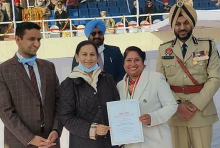 A Councillor of Jalandhar awarded at republic day function 