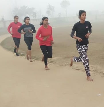 Neha and Arjun topped the cross country race