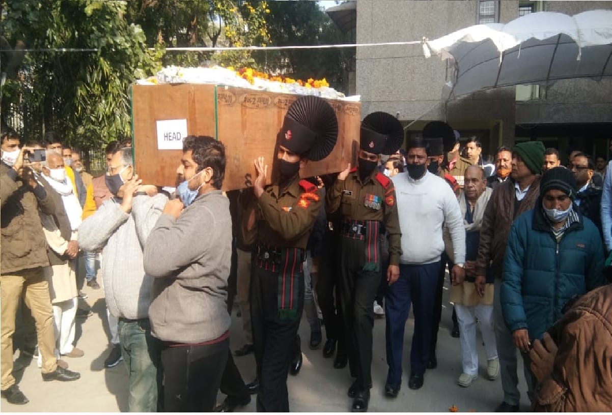 Lieutenant Colonel of Faridabad Captain Rishabh Sharma martyred in a helicopter crash