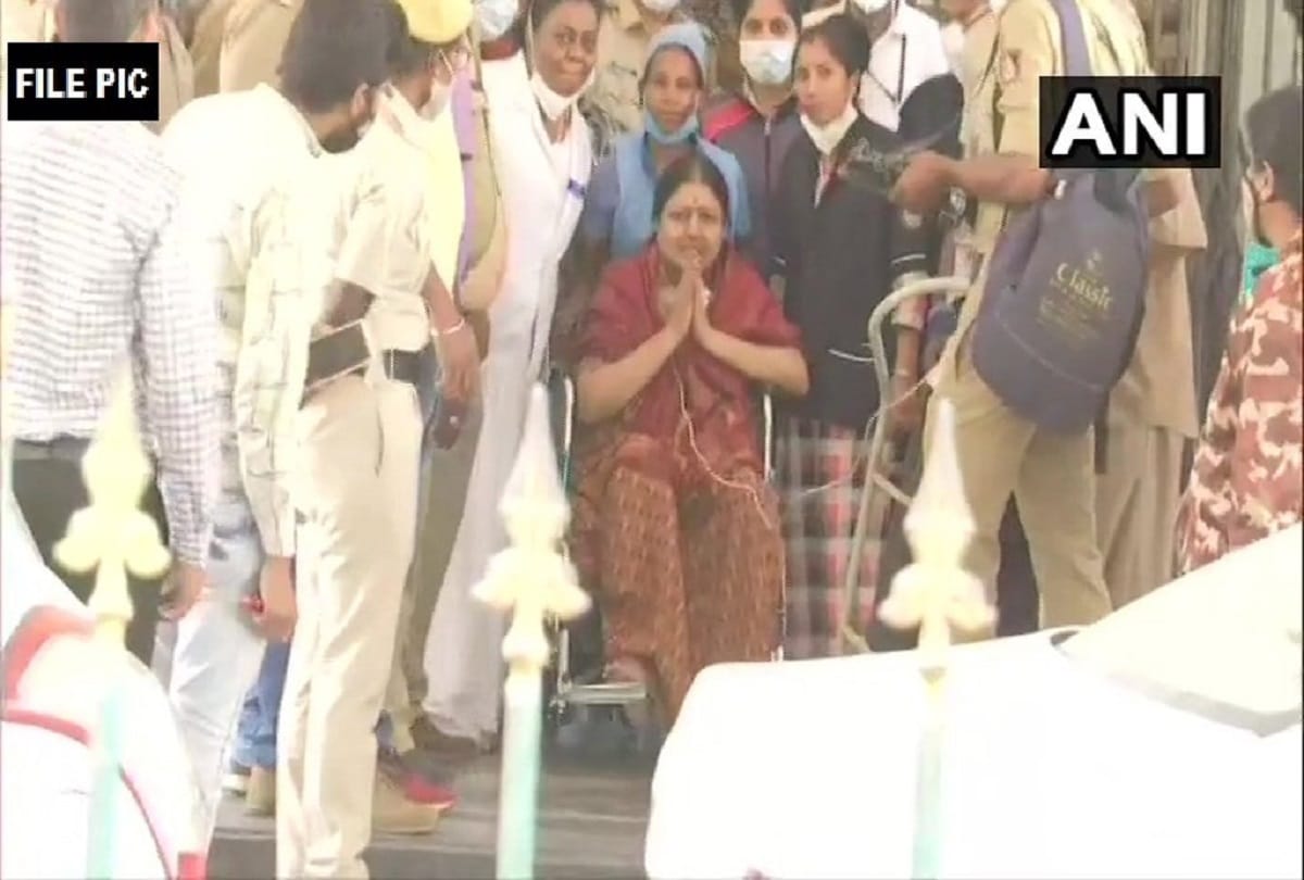 Sasikala has been officially released as on 11 am today she was tested positive corona virus