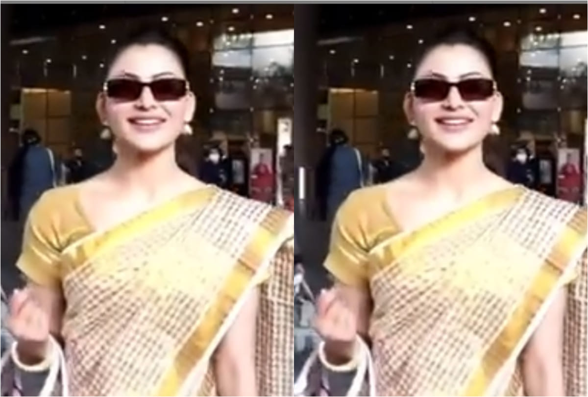 urvashi rautela spotted in saree at airport while tara sutaria look gorgeous in simple attire see pic of bollywood celebs