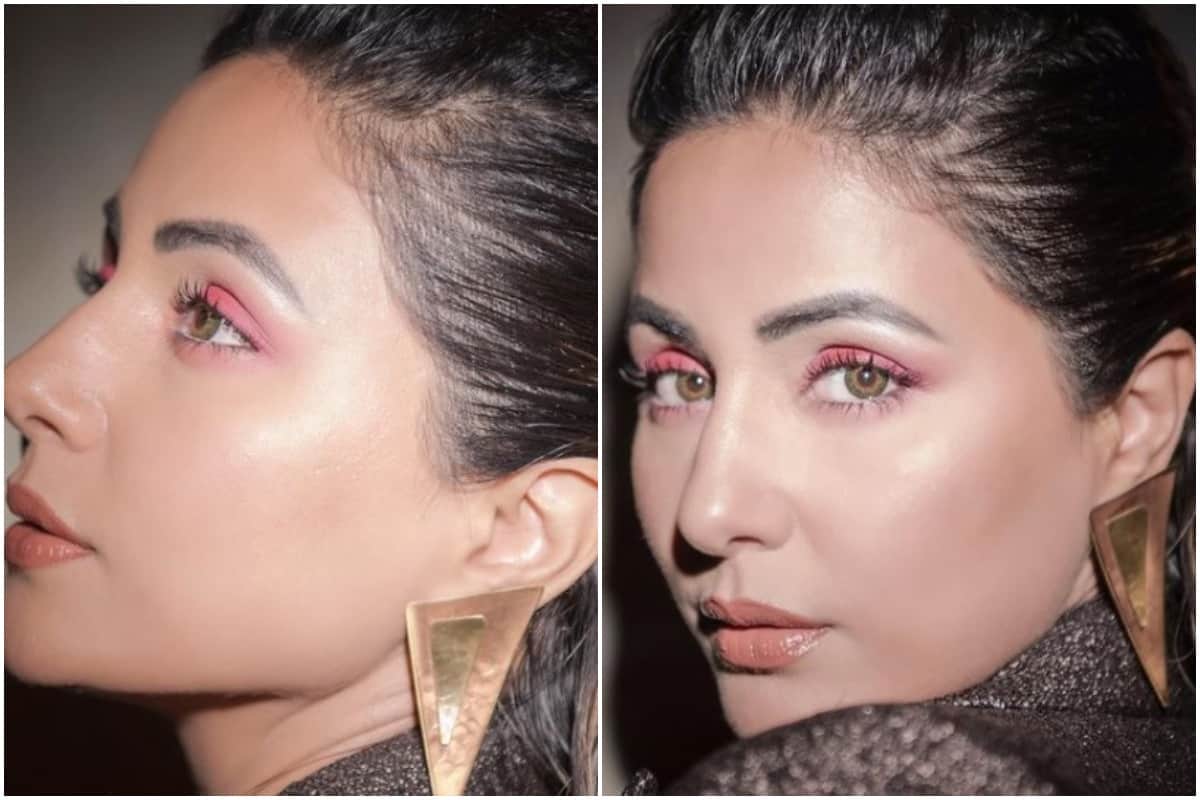 Hina Khan is stylish boss lady in this black metallic outfit Sparkles Diva In Bright Eye Makeup
