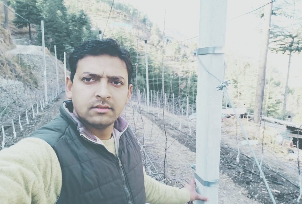 Horticulture craze among youngsters, not only apple plants, cement poles also brought from Italy