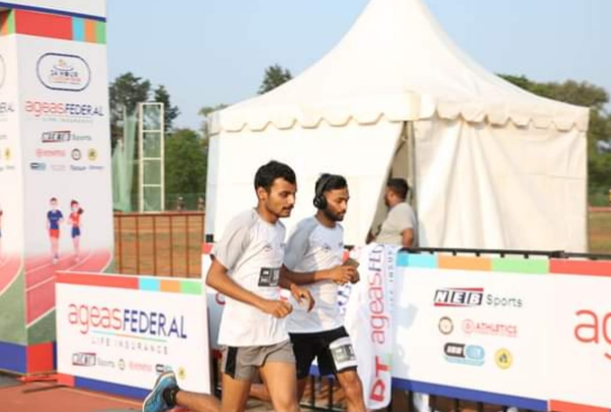 Rudra Pratap naranyan at number seven in marathon held at Bengaluru
