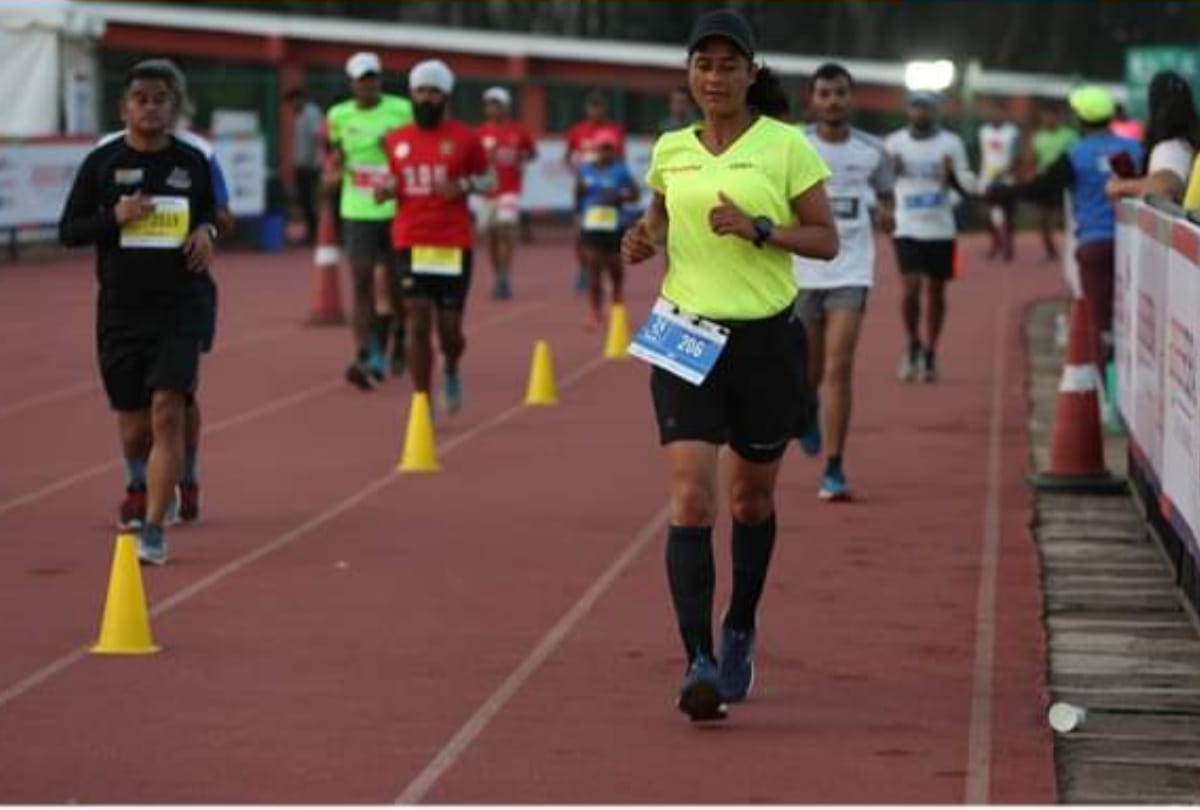 Rudra Pratap naranyan at number seven in marathon held at Bengaluru