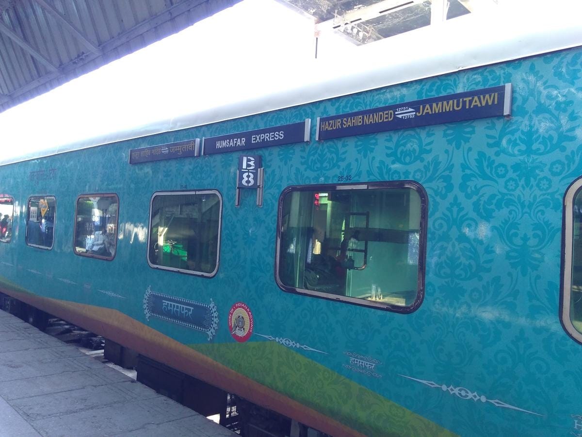Jammu and Nanded Humsafar will run from 30 on time and on route