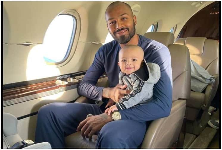 Hardik Pandya And Natasha Stankovic shares his Son first Flight Photo