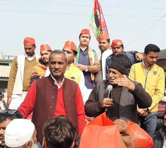 sp workers organised tractor rally