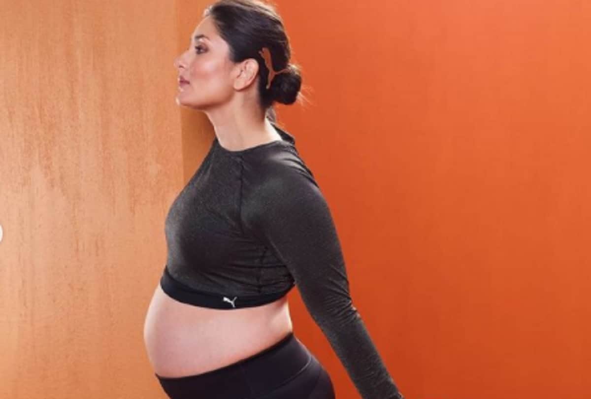 kareena kapoor out for shooting in yellow kaftan dress pregnancy glow seen in pic