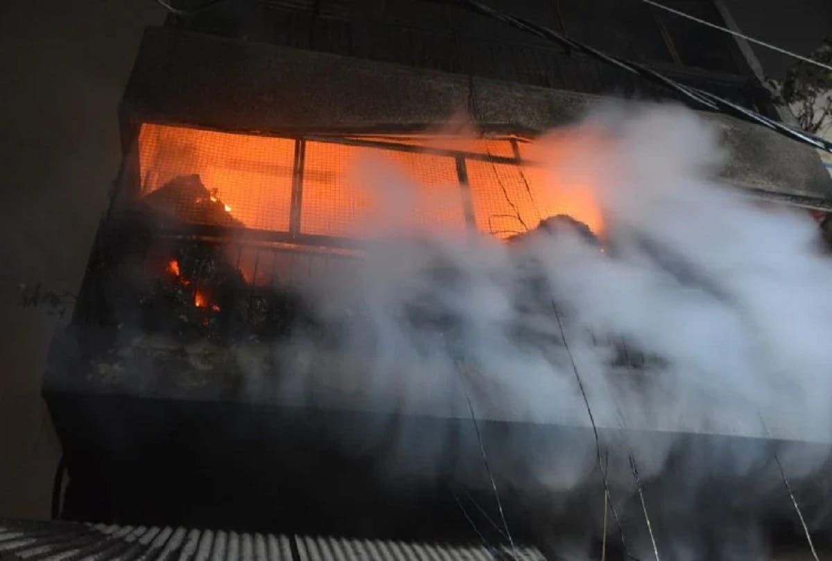 fire in factory in moradabad