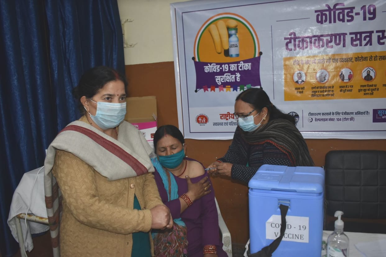 corona vaccination in bilaspur