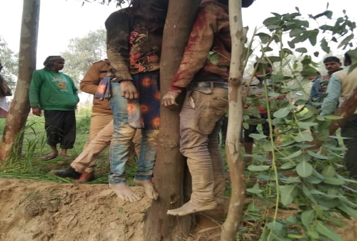 Found dead body of lover girlfriend hanging on tree youth had love affair with village girl stirred up