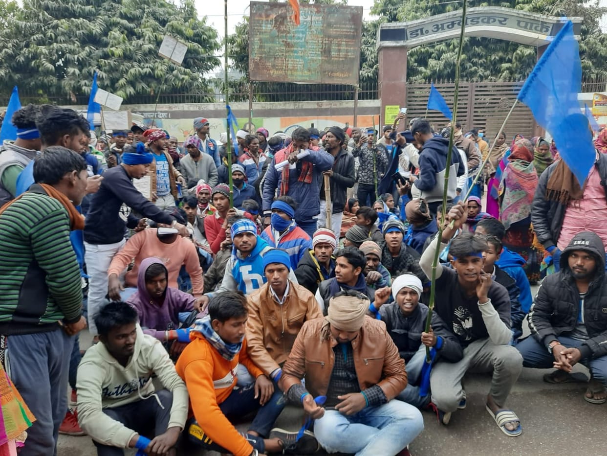 Procession taken out to install Ambedkar statue in Azamgarh