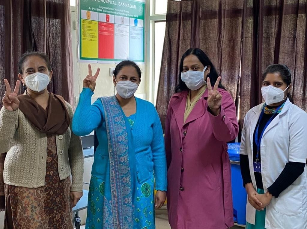 Vaccination of 30 employees in health department including civil surgeon