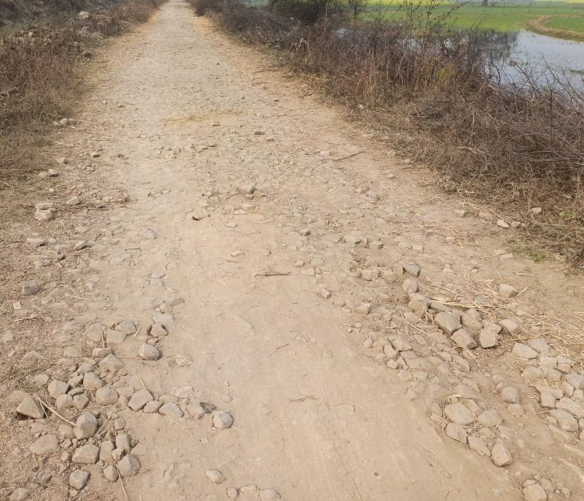 fathepur news,villegers,forced,stone path,half decade