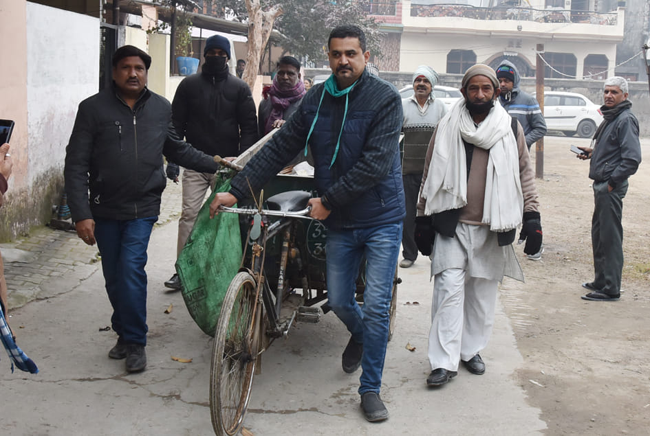 Municipal councilors dumped debris in front of company office