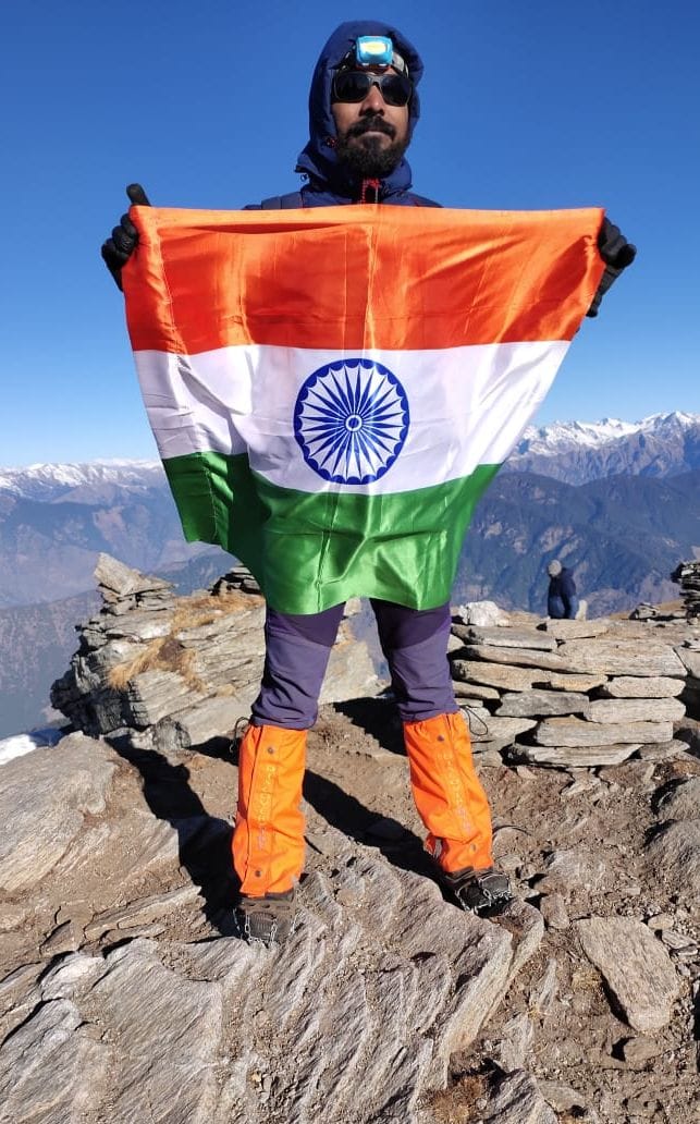 Prem waved 151m national flag on Kedarkanth peak