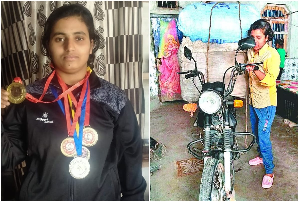 National medalist Wrestlers Neelam Solanki sell accessories in weekly haat in agra