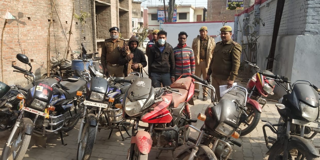 Three arrested with eight stolen bikes