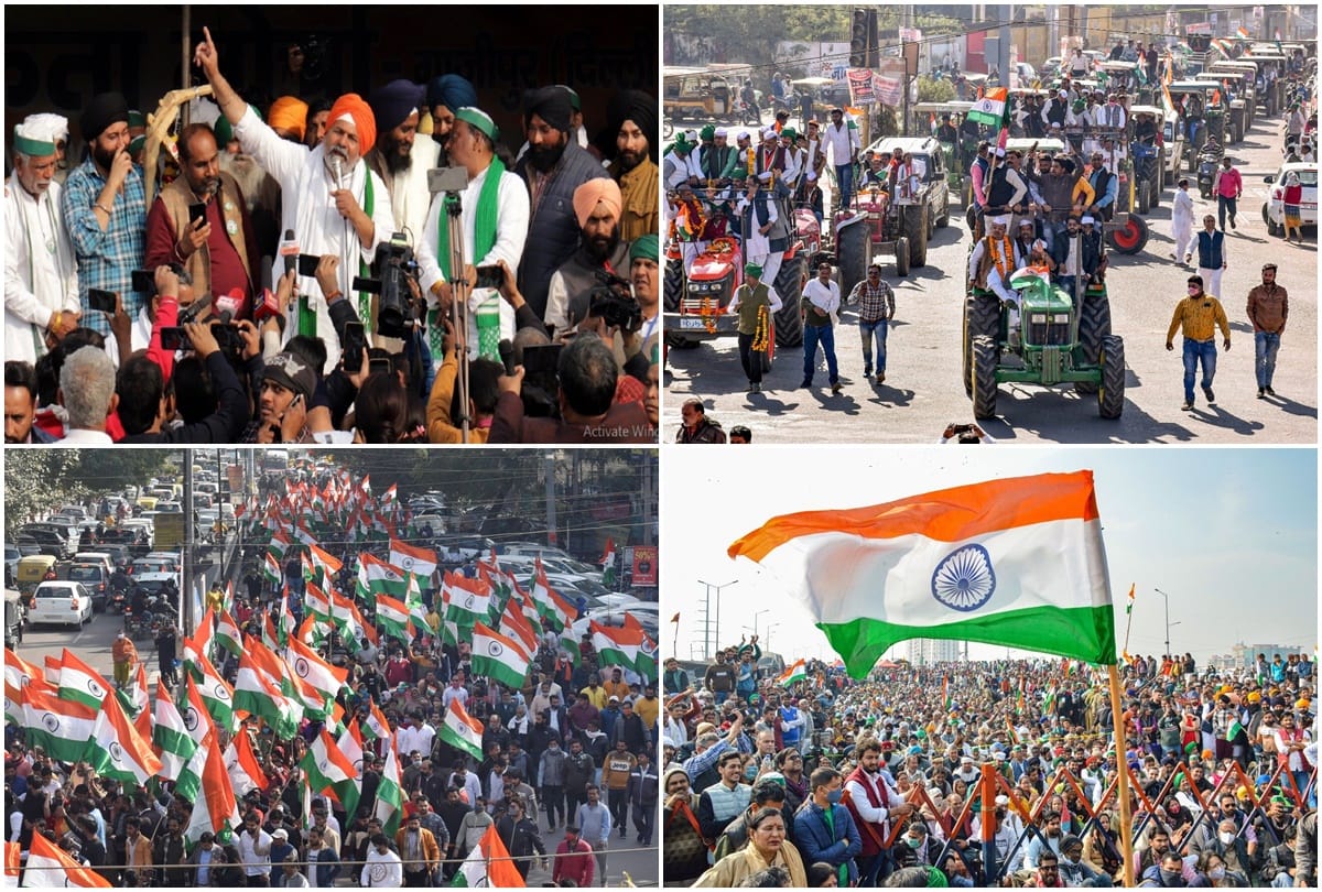 Ghazipur border becoming center of farmers movement people reaching from UP Haryana Maharashtra and Rajasthan
