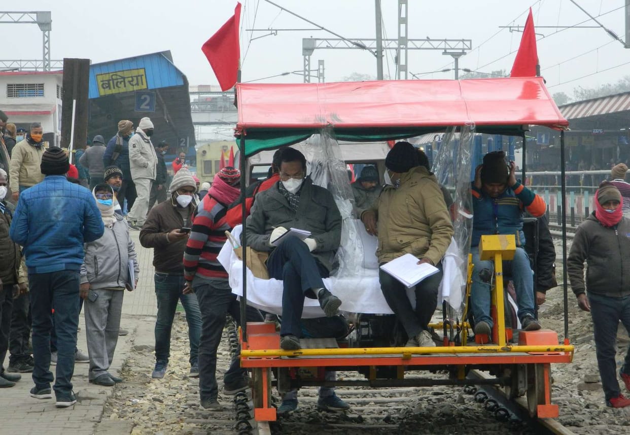 railway track in ballia