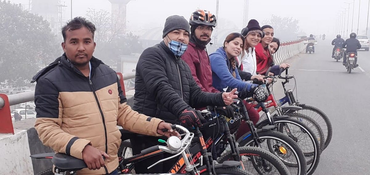 Cycle journey taken under Cycle for Change in varanasi